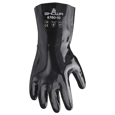 6780 Chemical Resistant Gloves, Neoprene, 12 in L, 94.1 mil, Black, L, 1 PR