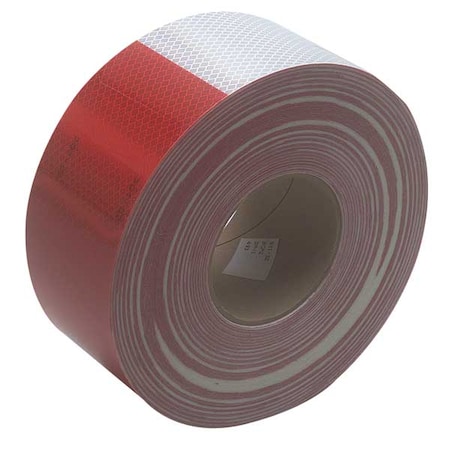 Reflective Tape, 3 in. Wht/Red, Truck