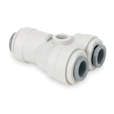 Push-Fit Wye Fitting, 1/2 in Tube Size, Acetal, Gray, 5 PK