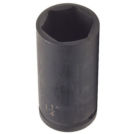 WESTWARD 1/2 in Drive Impact Socket, Deep Socket, Black Oxide,1 5/16 in