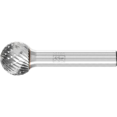TOUGH Carbide Bur - Ball Shape - DBL Cut (3R) - 5/8" x 9/16" x 1/4" Shank - SD-6