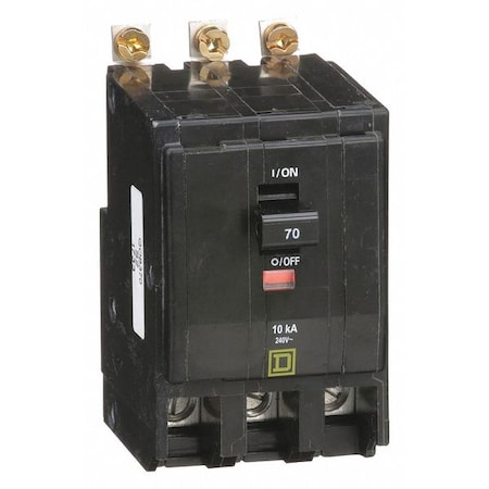 Miniature Circuit Breaker, QO Series, 70A, 3 Pole, 120/240V AC, 10kA at 120/240V AC