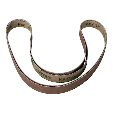 Coated Belt,Al/Oxd,1"x42",60 Grit, 1" W, 42" L, Coated, Aluminum Oxide, 60 Grit