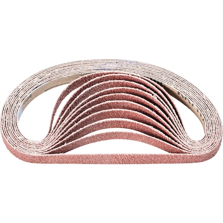 Coated Belt,Al/Oxd,1/2"x18",36 Grit, 1/2" W, 18" L, Coated, Aluminum Oxide, 36 Grit