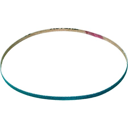 Coated Belt,Zirc,1/4"x18",80 Grit, 1/4" W, 18" L, Coated, Zirconia Alumina, 80 Grit