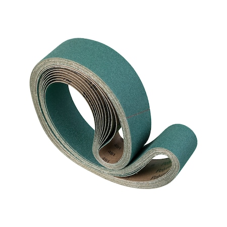 Coated Belt,Zirc,2"x48",80 Grit, 2" W, 48" L, Coated, Zirconia Alumina, 80 Grit