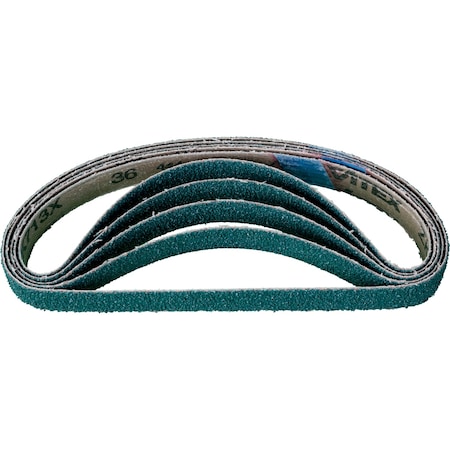 Coated Belt,Zirc,3/4"x18",36 Grit, 3/4" W, 18" L, Coated, Zirconia Alumina, 36 Grit