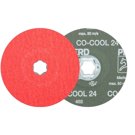 Combiclick Fiber Disc,5",Co-Cool,24 Grit
