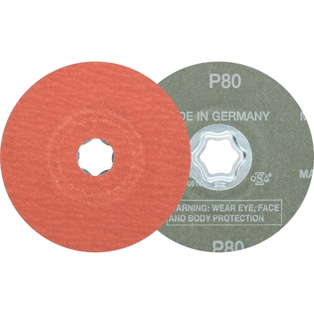 Combiclick Fiber Disc,4-1/2",A-Cool,80