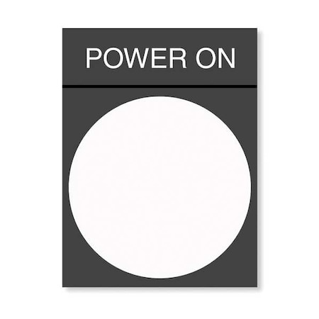 Legend Plate,Rectangular,Power On