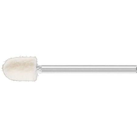 Felt Point Radius Cylinder - 5/16" x 1/2" - 1/8" Shank, Medium Grade