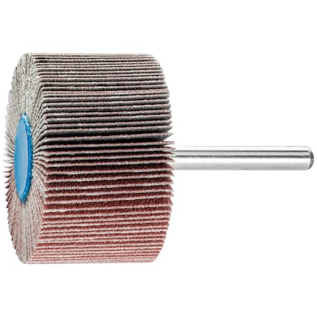 2" x 1-1/2" Mounted Flap Wheel - 1/4" Shank - Aluminum Oxide - 120 Grit