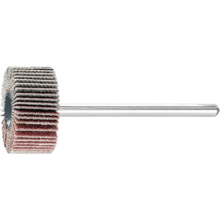3/4" x 3/8" Mounted Flap Wheel - 1/8" Shank - Aluminum Oxide - 180 Grit