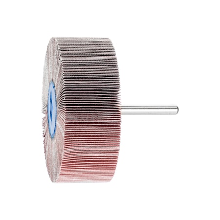 3" x 1" Mounted Flap Wheel - 1/4" Shank - Aluminum Oxide - 320 Grit