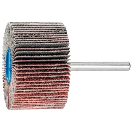 2" x 1-1/2" Mounted Flap Wheel - 1/4" Shank - Aluminum Oxide - 60 Grit