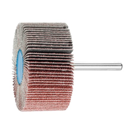 2-1/2" x 1" Mounted Flap Wheel - 1/4" Shank - Aluminum Oxide - 60 Grit