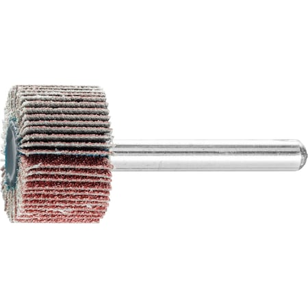 1" x 5/8" Mounted Flap Wheel - 1/4" Shank - Aluminum Oxide - 80 Grit