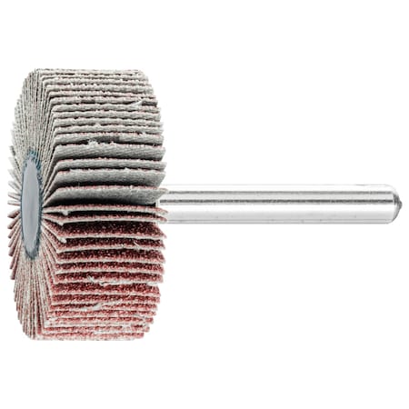 1-1/2" x 1/2" Mounted Flap Wheel - 1/4" Shank - Aluminum Oxide - 80 Grit