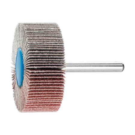 2" x 3/4" Mounted Flap Wheel - 1/4" Shank - Aluminum Oxide - 80 Grit