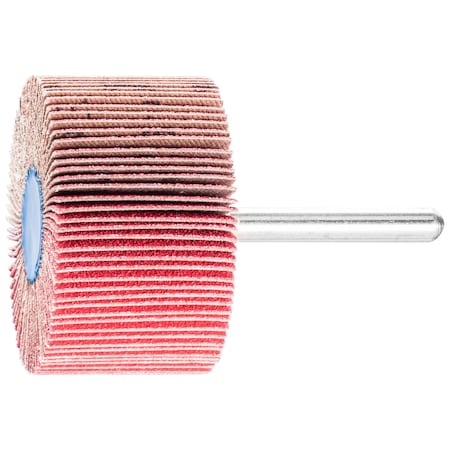 2" x 1" Mounted Flap Wheel - 1/4" Shank - Ceramic Oxide - 120 Grit