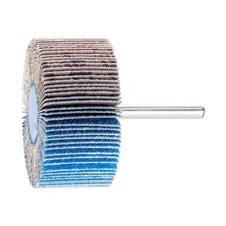 2-1/2" x 1" Mounted Flap Wheel - 1/4" Shank - Zirconia Z-COOL - 120 Grit, INOX