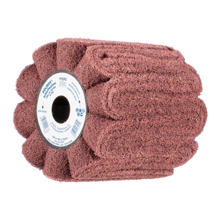 4" x 4" POLINOX Non-Woven Finishing Drum - 3/4" AH, PNG, A/O 280 Grit