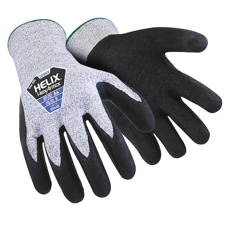 Knit Gloves, Cut Level A4 ,Dipped ,Latex ,Rough ,L 1 PR