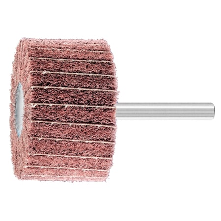 2" x 1-1/4" POLINOX Mtd. Flap Wheel - 1/4" Shank - PNZ Type - 180 Grit