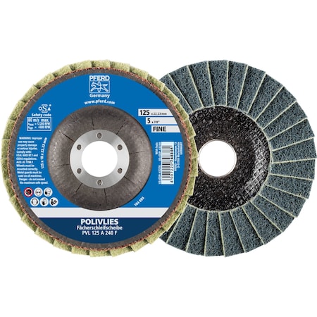 5" POLIVLIES Non-Woven Flap Disc - 7/8" Arbor Hole - Fine Grade