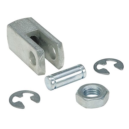 Rod Clevis with Pin, 1-1/4in, 1-1/2in, Stee;