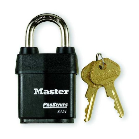 Padlock, Keyed Alike, Standard Shackle, Rectangular Steel Body, Boron Shackle, 7/8 in W