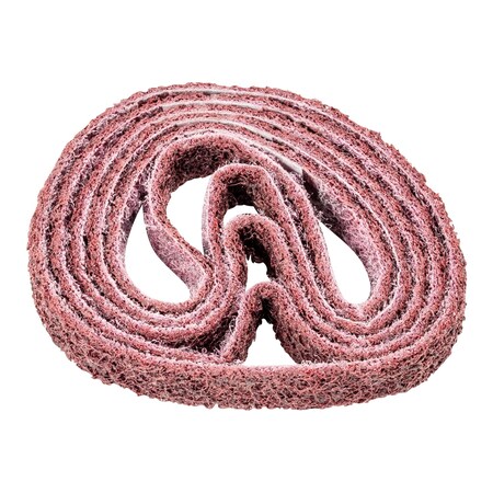 Sanding Belt, 1/2" W, 12" L, Surface Conditioning, Aluminum Oxide, 180 M Grit, Medium, Polivlies