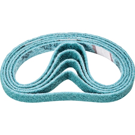 Sanding Belt, 3/4" W, 18" L, Surface Conditioning, Aluminum Oxide, 240 F Grit, Very Fine, Polivlies