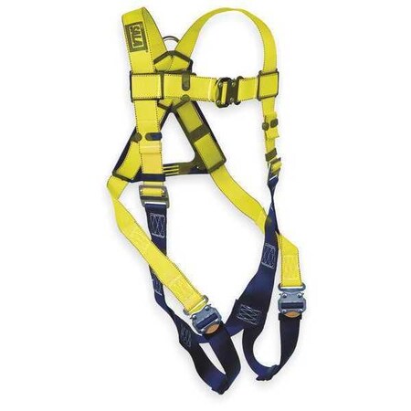 Delta Full Body Harness, Vest, 420 lb Wt Capacity, Quick-Connect Chest, Yellow, 2XL, Universal