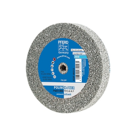 Unitized Wheel, 3AF, Fine, 3"x1/2"x1/4