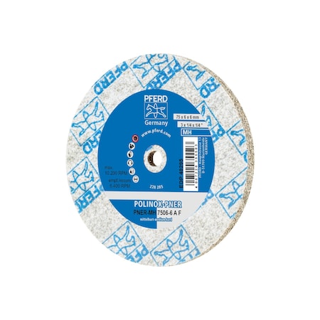 Unitized Wheel,6AF,3"x1/4"x1/4", 3 in Dia, 1/4 in W, 1/4 in Arbor Hole