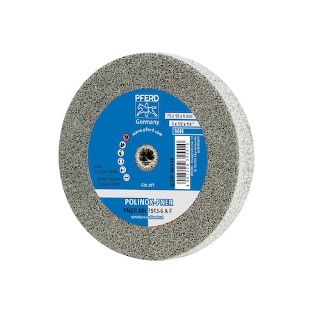 Unitized Wheel, 6AF, Fine, 3"x1/2"x1/4