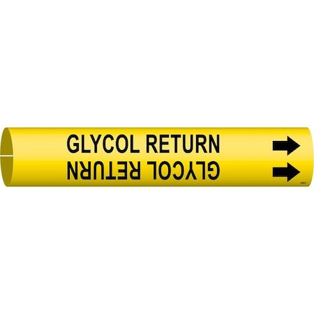 Pipe Marker,Glycol Return,Yel,4 to 6 In