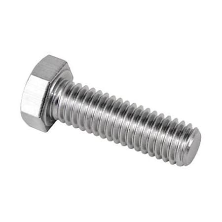 316, 3/8"-16 Hex Head Cap Screw, Plain Stainless Steel, 1 in L