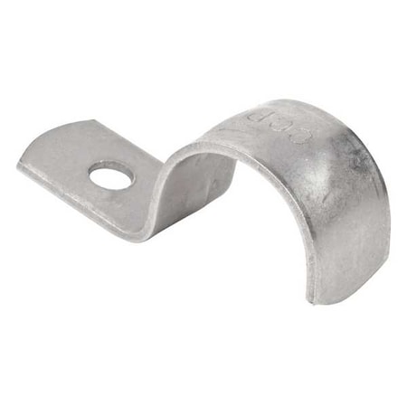 One Hole Strap, Conduit; EMT; Pipe Use, 1-1/2 in, 316 Stainless Steel, Polished Brite