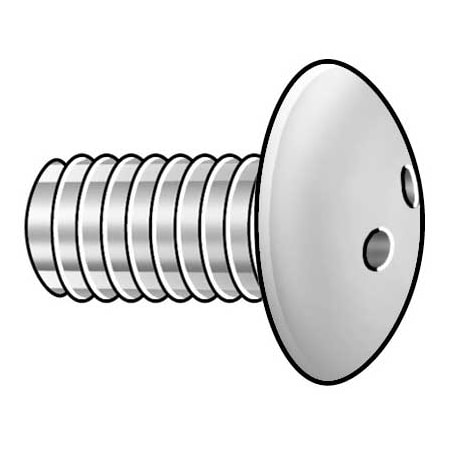 #10-24 x 1/2 in Spanner Truss Tamper Resistant Screw, Plain Finish, 18-8 Stainless Steel, 10 PK