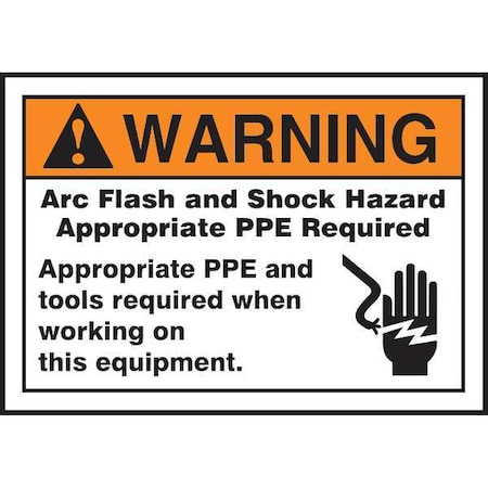 Label,7x10,Warning Arc Flash and, LELC321