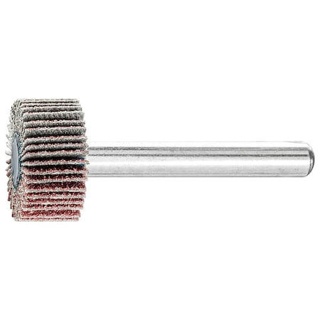 3/4" x 3/8" Mounted Flap Wheel - 1/4" Shank - Aluminum Oxide - 60 Grit