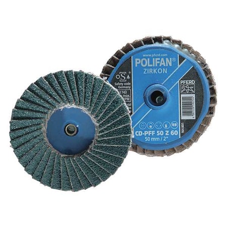 2" POLIFAN Mini Flap Disc - Flat - Zirconia - 40 Grit
