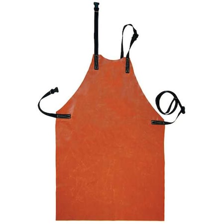 Apron, Rubber, 19 oz, 42 in Length, Brown, Universal