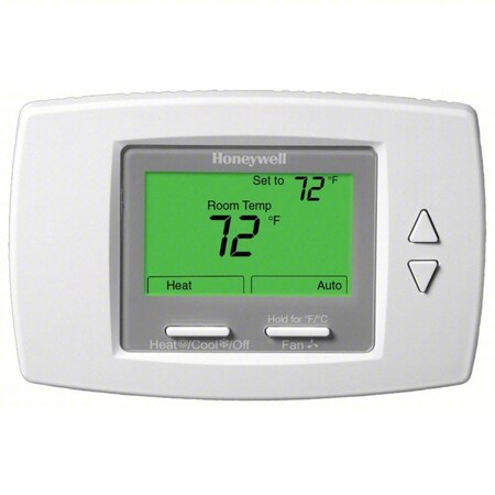 Fan Coil Thermostat, Line Voltage, White