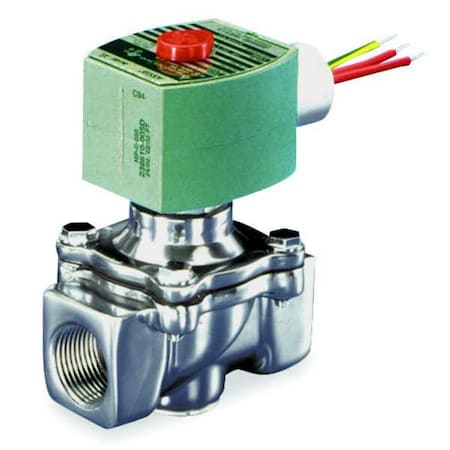 Solenoid Valve, 2-Way, 2-Position, Normally Closed, 3/8 in Pipe Size, 120V AC, High Flow, Aluminum