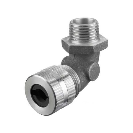 Liquid Tight Connector,3/8in.,90 deg,Blk