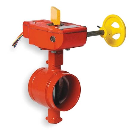 Butterfly Valve,Grooved,4 In,Iron