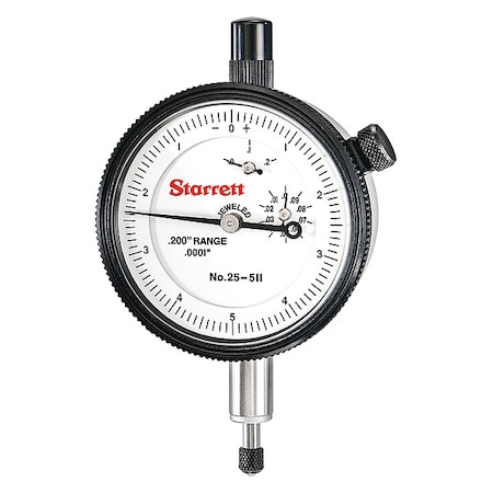 Dial Indicator,0 to 0.200 In,0-5-0